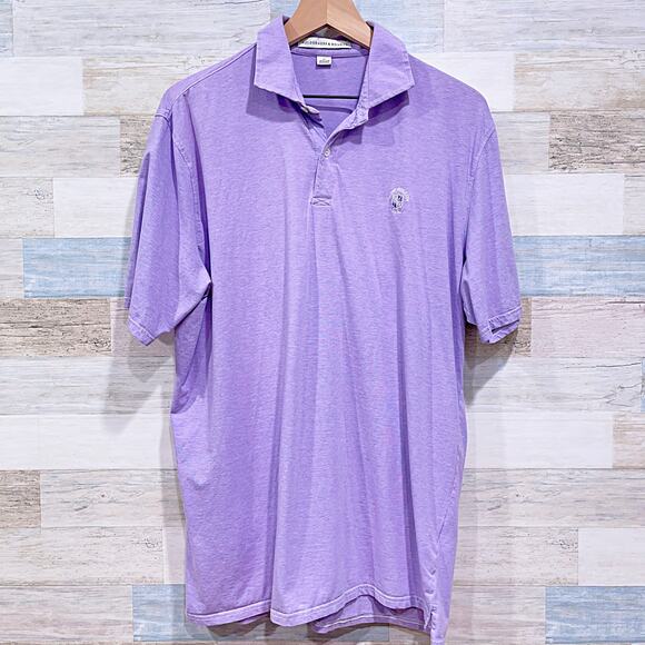 Holderness & Bourne Soft Jersey Plum Hollow Golf Polo Shirt Purple Mens XL - Picture 1 of 7